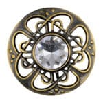 white stone celtic brooch
