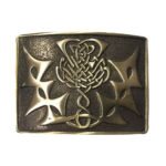 Celtic Thistle Cross Kilt Belt Buckle Antique