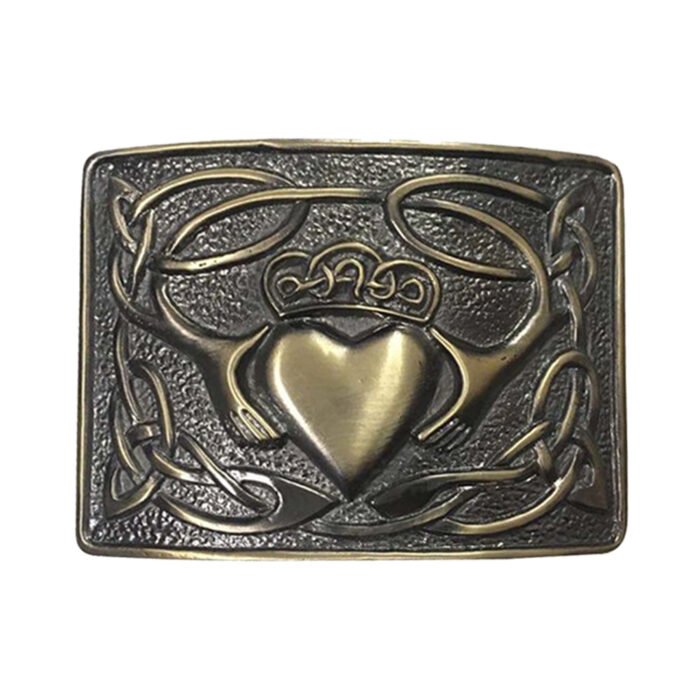 Claddagh Kilt Belt Buckle Antique