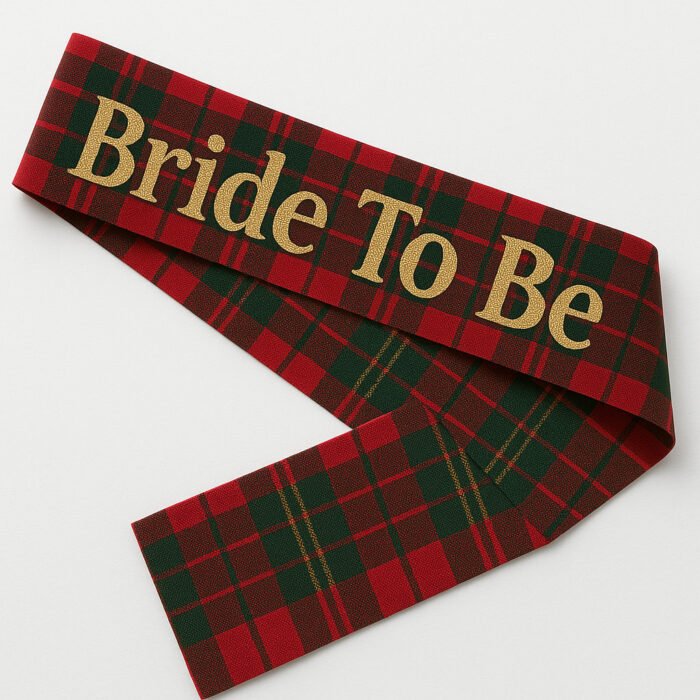 Custom Text Tartan Sash