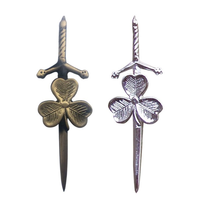 Shamrock Sword Kilt Pin