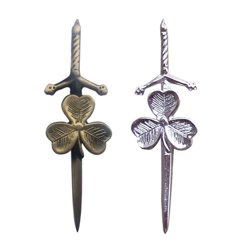 Shamrock Sword Kilt Pin