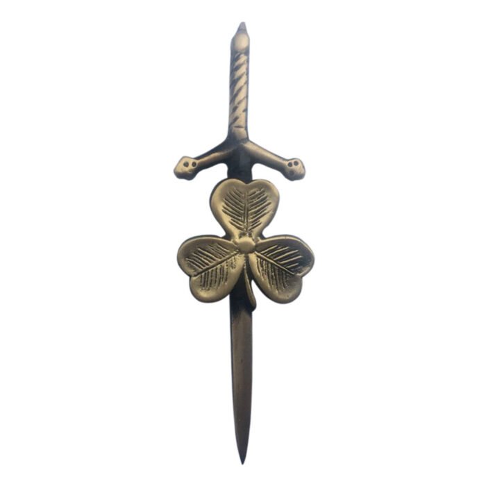Shamrock Sword Kilt Pin