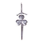 Shamrock Sword Kilt Pin