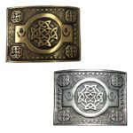 celtic thistle knot kilt belt buckle