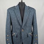 Black and Light Blue Tweed Jacket