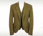 Golden Tweed Argyle Jacket with Vest